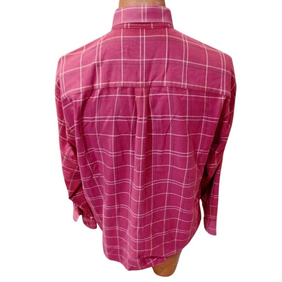 Carraig Donn Ireland Men's Button Down Shirt Fire Brick Red 100% Cotton Size L - Picture 5 of 9